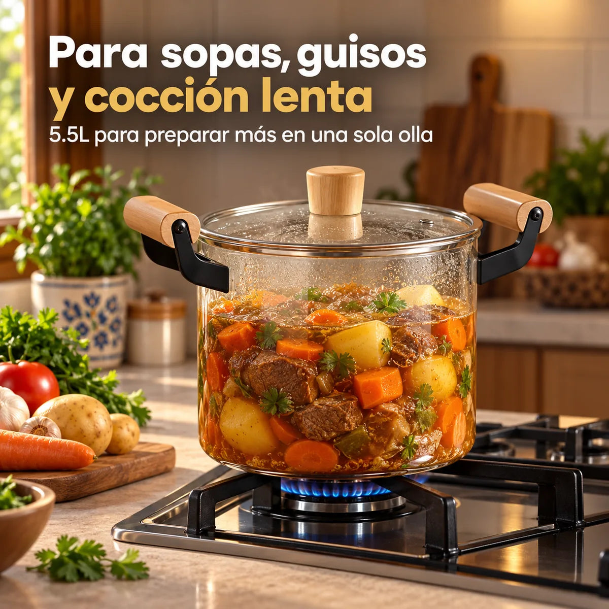 VitraCook en coccion lenta sobre estufa