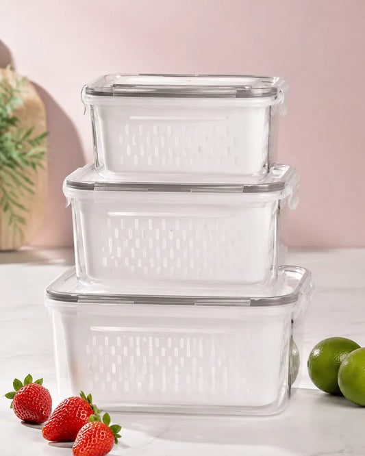 Set organizador con escurridor x3
