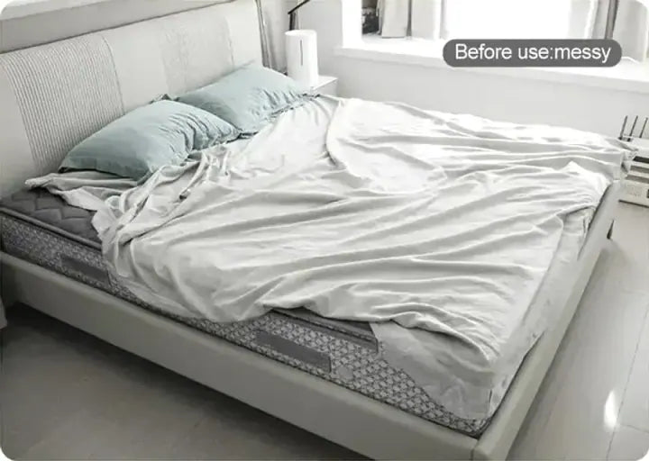 Cama antes de ajustar la sabana